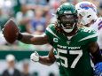 C.J. Mosley #57 of the Jets celebrates his