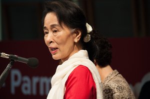 Aung San Suu Kyi in Parma, Italy