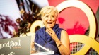 Maggie Beer accepts the Vittoria Coffee Legend Award.