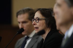 Stanford Law School professor Pamela Karlan testifies during a hearing before the House Judiciary Committee on the constitutional grounds for the impeachment of President Donald Trump, on Capitol Hill in Washington, Wednesday, Dec. 4, 2019.