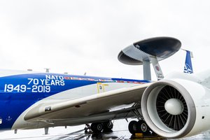 File - NATO and Boeing sign contract to modernise AWACS aircraft fleet at Melsbroek Air Base, Brussels, 27 November, 2019.