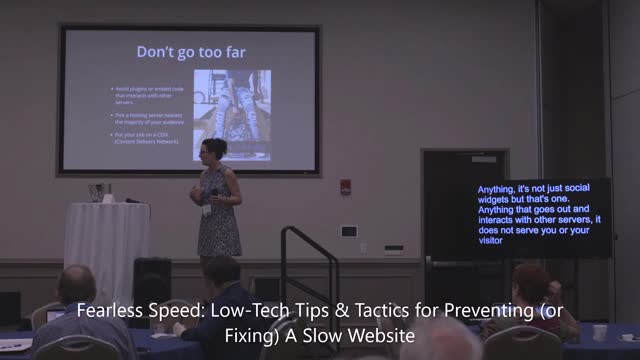 Teresa Rosche OTT : Fearless Speed: Low-Tech Tips & Tactics for Preventing (or Fixing) A Slow Website