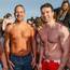 Taoiseach Leo Varadkar and his partner Matthew Barrett brave frosty waters at the Forty Foot in Sandycove on Christmas morning. Photo: Mark Condren