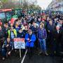 The Individual Farmers’ protest in Merrion Square. Photo: Gareth Chaney/Collins