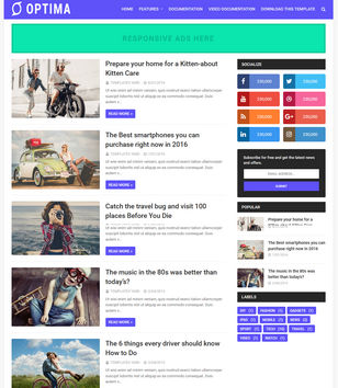 Optima Blogger Templates