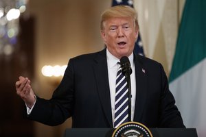 President Donald Trump speaks during a news conference with Italian Prime Minister Giuseppe Conte in the East Room of the White House, Monday, July 30, 2018, in Washington.