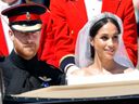 Prince Harry and Meghan Markle on their wedding day on 19 May, 2018.