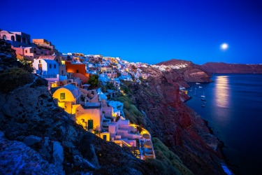 SANTORINI, GREECE: On the island home of legendary Atlantis, the sugar-cube houses that cling to the brink of this ...