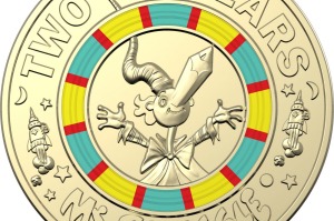 Mr Squiggle from the eponymous ABC television show, now commemorated on $2 coins minted by the Royal Australian Mint.