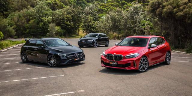 2020 BMW M135i xDrive v Mercedes-AMG A35 v Audi S3 comparison