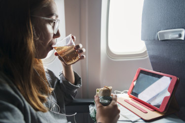 Eating on the plane