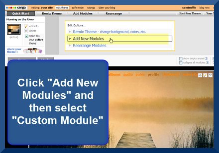 xanga - Add New Modules