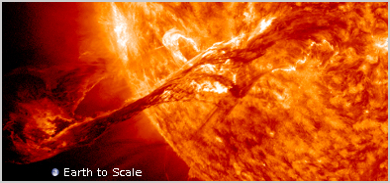 A long filament erupted on the sun on August 31, 2012, shown here in this still captured by NASA's Solar Dynamics Observatory (SDO). 
