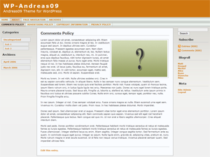 WP-Andreas09 theme for WordPress