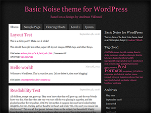 Basic Noise theme for WordPress