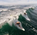 Large swell and a ban on surfing on the eastern beaches has plenty of surfers on the Northern Beaches. Newport
Coronavirus
Pic Nick Moir 13 April 2020