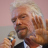 Richard Branson, pictured, holds only a 10 per cent stake in Virgin Australia.