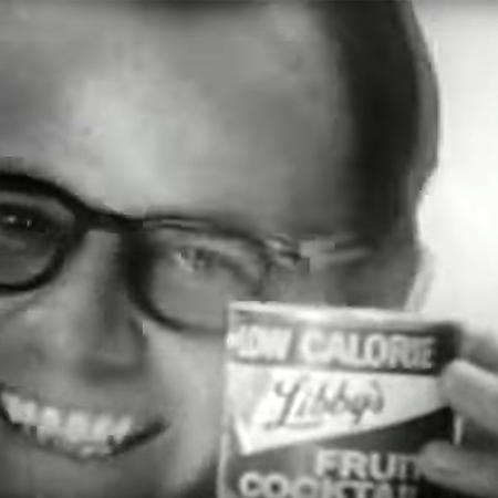 McLean Stevenson with Libby's Fruit Cocktail