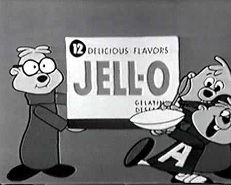 Alvin, Simon and Theodore with Jello box