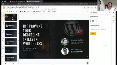 Chandra Patel, Imran Sayed: Improving Your Debugging Skills In WordPress.