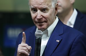 Former Vice President and Democratic presidential candidate Joe Biden speaks at a campaign event Saturday, Jan. 11, 2020, in Las Vegas.