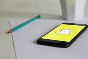 Snapchat app on smartphone