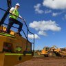 Deputy Prime Minster Michael McCormack at the Western Sydney Airport project earlier this year. It is receiving extra funding as part of federal government efforts to protect the economy.