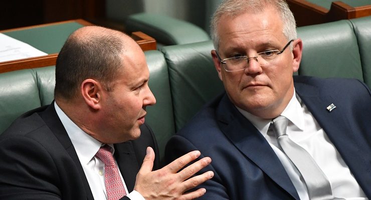 Treasurer Josh Frydenberg and Prime Minister Scott Morrison (Image: AAP/Mick Tsikas)