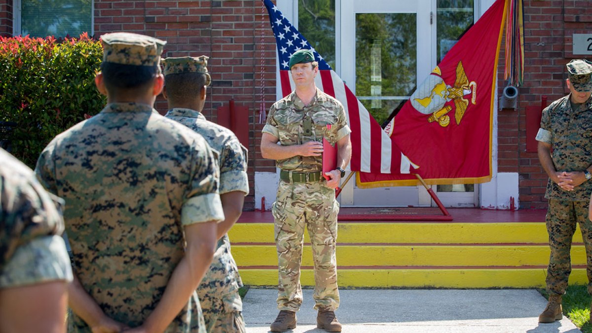 Royal Marine Major James Fuller received the rare honour of an American decoration for his service in Afghanistan.