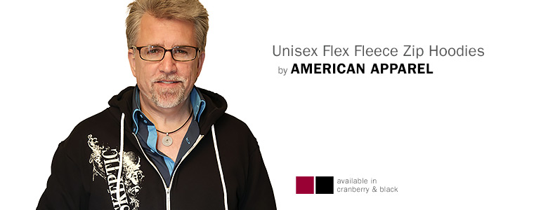 Unisex Flex Fleece Zip Hoodies by AMERICAN APPAREL