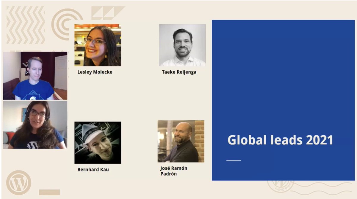 WCEU Global Leads for 2021: Lesley Molecke, Taeke Reijenga, Barnhard Kau and José Ramón Padrón.