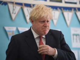 Boris Johnson visits the Discovery School in West Malling, Kent, on 20 July