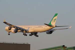 Airbus A340 of Mahan Air at Beijing International Airport, China