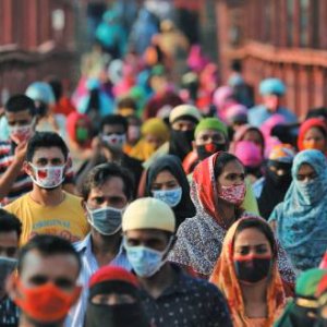 Back to work: garment workers in Dhaka, Bangladesh, after factories re-opened in May. Mohammad Ponir Hossain/Reuters