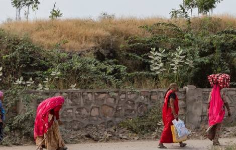 Rajasthan, India On the way to Pushkar  Women in the countryside