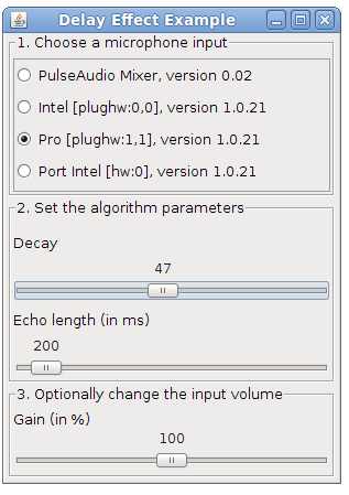 Echo or delay effect in Java