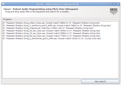 Audio Fingerprinting Results