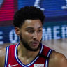 Sixers star Simmons sidelined with knee injury