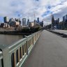 A deserted Princes bridge in Melbourne during the stage four lockdown.