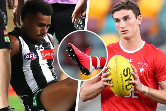 Isaac Quaynor was injured after coming into contact with Sydney youngster Sam Wicks's boot.