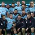 The Waratahs pose with the trophy during the round six Super Rugby AU match between the Waratahs and the Reds at Sydney Cricket Ground on August 08, 2020 in Sydney, Australia. 