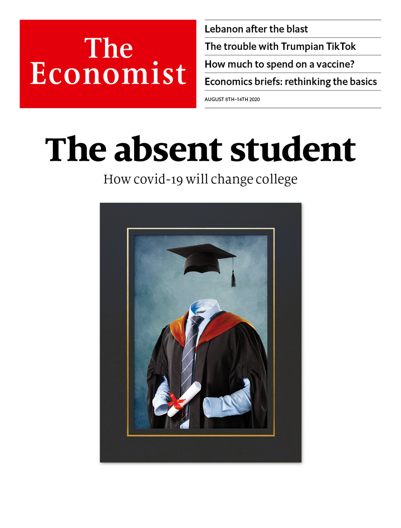 The Economist cover image for the August 8th 2020 edition