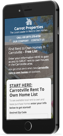 mobile responsive rent-to-own real estate website