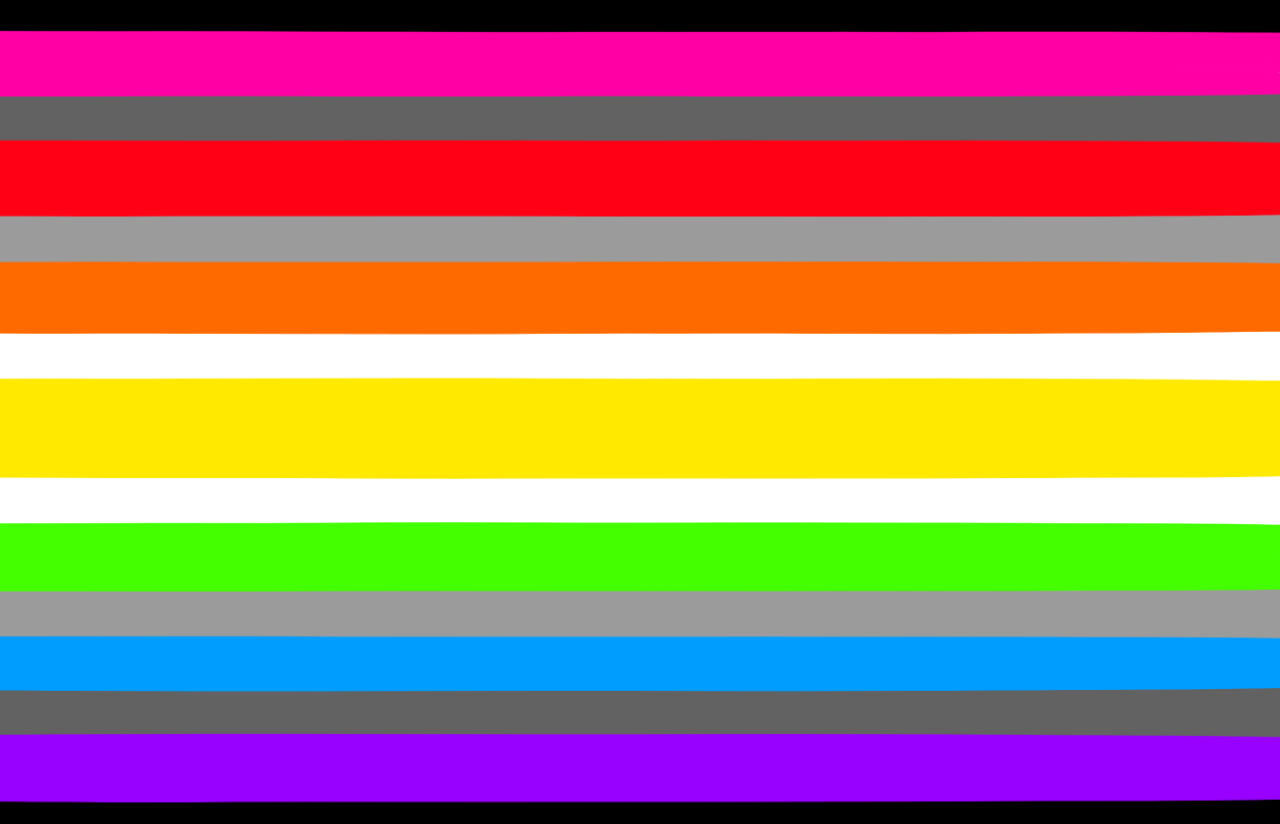 Colorqueer flag redesign! (part 1/5 for an anon)
Colorqueer: Whether it be your gender or orientation, the common terms just don’t describe it well enough. Colourqueer is the act of associating your gender/orientation with colours; loud, soft, dark,...