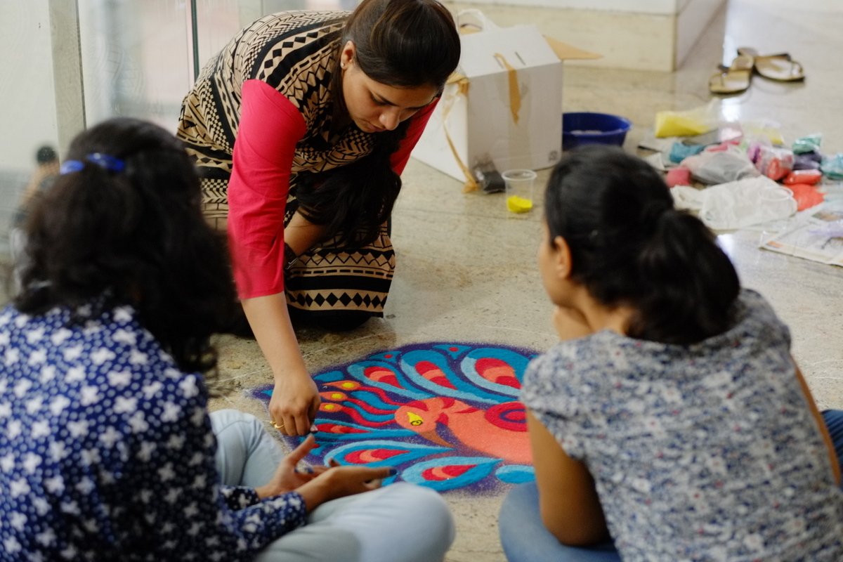 Rangoli from DrupalCon Asia. Photo by Amazee Labs.