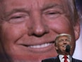 Republican U.S. presidential nominee Donald Trump speaks at the RNC in 2016.