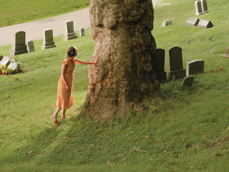 Gelsey Bell at Brooklyn’s Green-Wood Cemetery.