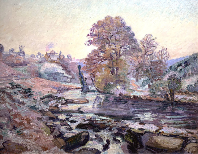 Jean Baptiste Armand Guillaumin, ‘White Frost in the Crozant Valley, with the Dam of Bouchardon’, circa 1895, R. S. Johnson Fine Art