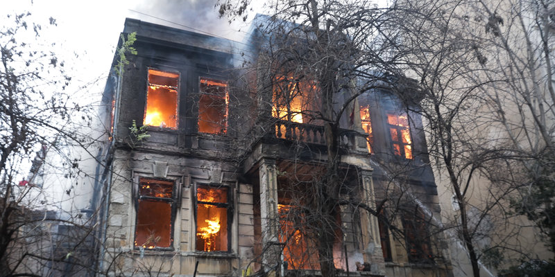 Libertatia squat fire in Thessaloniki, Greece