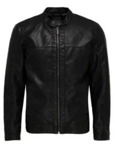 30% extra Rabatt auf Jacken ab 43€ MBW, z.B. Only & Sons ONSMIKE Bikerjacke aus Lederimitat